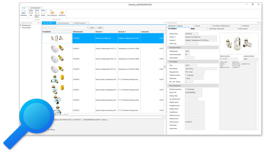 Listen- und Detailansicht im DATANORM Viewer